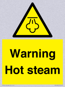 Warning Hot steam
